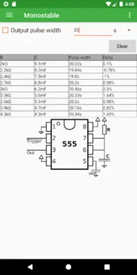NE555 Timer android App screenshot 9