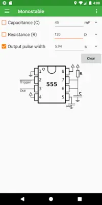 NE555 Timer android App screenshot 10